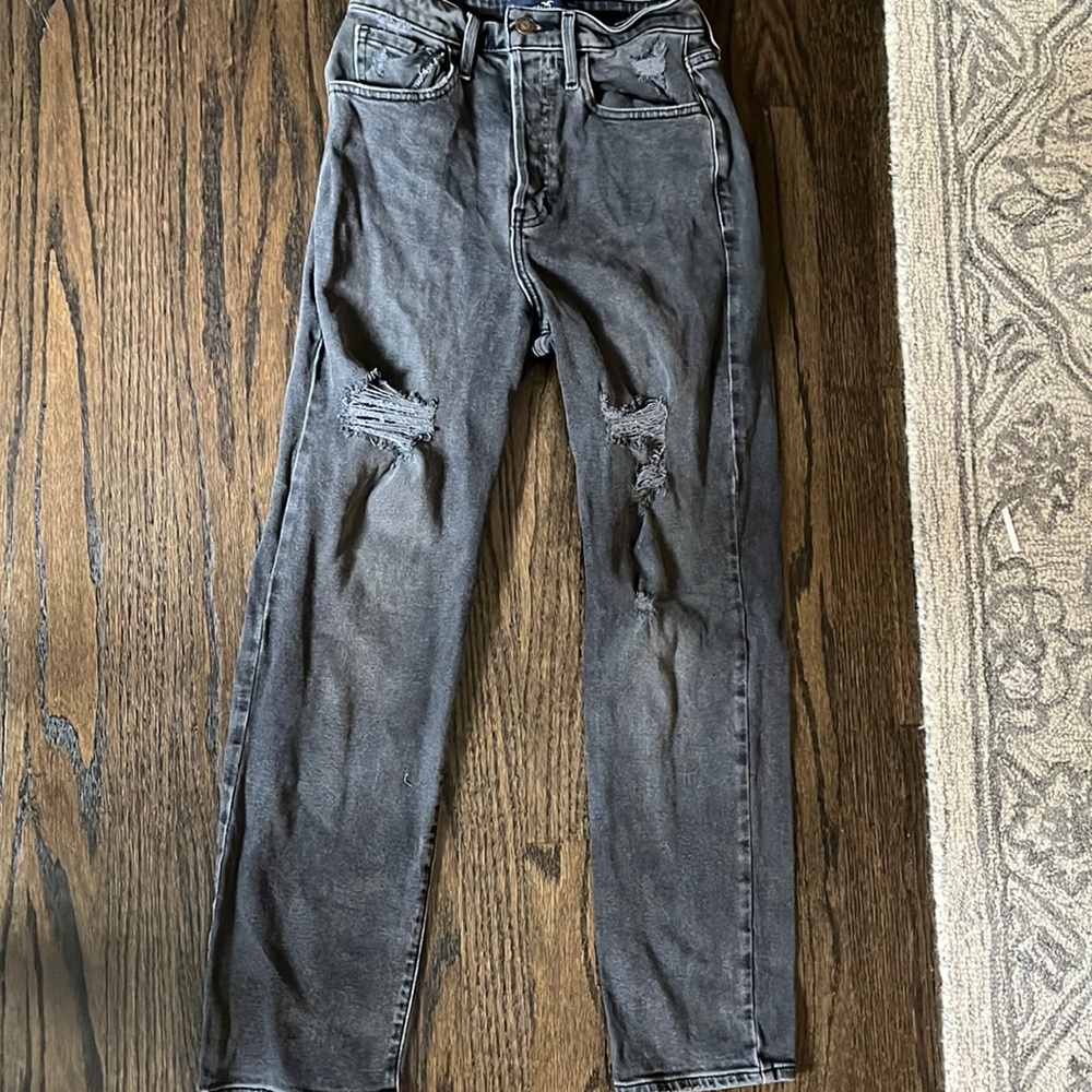 Hollister grey distressed jeans